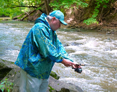 Brella Blue Yellow Unisex Rain Jacket
