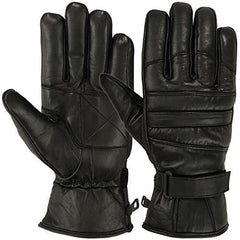 Mens Warm Winter Cold Weather Glove Leather Motorcycle Gloves Thermal Linning