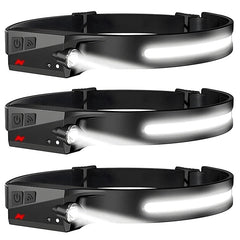 Headlamp USB Rechargeable LED  Waterproof, Motion Sensor Camping/Hiking Light