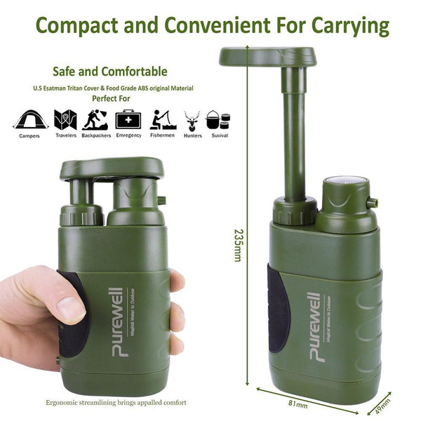 Multi-Stage Emergency  Water Filter  for Safe Drinking Water