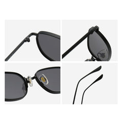 Metal Small Square Box Retro UV Protection Sun Glasses
