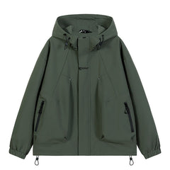 Workwear Outdoor Trendy Jacket Hooded Waterproof Windproof Single Jacket Coat