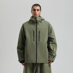 Men's Waterproof Breathable And Loose Zip Ski Suit Jacket