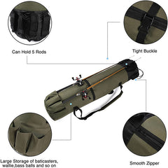 Cylinder Multifunctional Outdoor Fishing Rod Bag