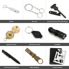 14-in-1 Outdoor Survival & Safety Kit – Tactical EDC Tools