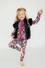 Black Checker Puffer Vest