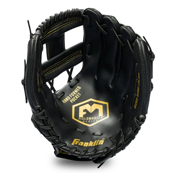 Franklin Sports Baseball and Softball Glove Field Master (11") - Black / Gold