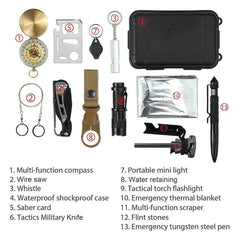 14-in-1 Outdoor Survival & Safety Kit – Tactical EDC Tools