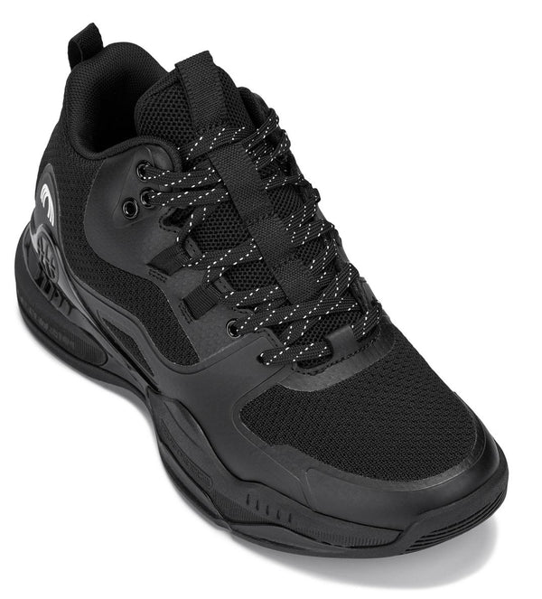 CALTO - Q393 - 3 Inches Taller (Black) - Basketball High-Top Sneakers