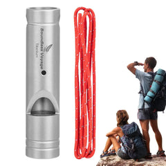 Titanium Survival Whistle with Lanyard