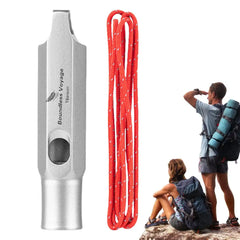 Titanium Survival Whistle with Lanyard
