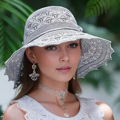 Korean version new straw hat summer sun hat sun protection hat sction wave sun hat beach cool hat women's hat