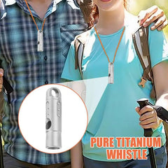 Titanium Survival Whistle with Lanyard