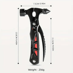 TrailMaster: Compact Multitool & Tactical Hammer