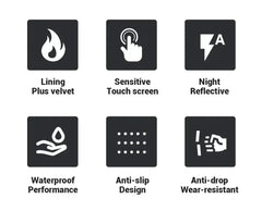 Warm Winter Waterproof Windproof Anti-slip Gloves
