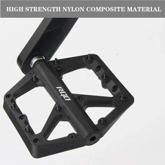 RGO Bicycle Pedals Mtb Nylon Platform Footrest Flat Mountain Bike Paddle Grip Pedalen Bearings Footboards Cycling Foot Hold