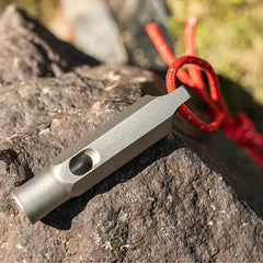 Titanium Survival Whistle with Lanyard