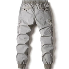Mandotos Cargo Pants for Men Cotton Full Length Tactical Military Cargo Trousers Gray