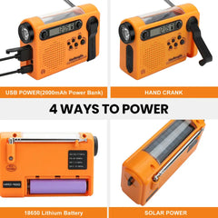 SolarWave 2000: 3-in-1 Crank Radio & Power Bank