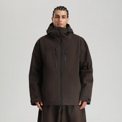 Men's Waterproof Breathable And Loose Zip Ski Suit Jacket