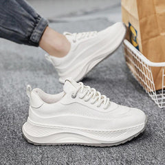Men's Thick-soled Sports Shoes Casual Breathable Sneakers Lace-up Dad Shoes Boy