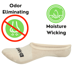 Bamboo Sports Super Low Cut No Show Bamboo Rayon Socks- Breathable, Moisture Wicking, Odor Eliminating, 4 Pair