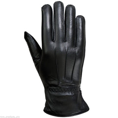 Ladies Warm Winter Dress And Work Gloves, Thermal Lining, Genuine Black Leather
