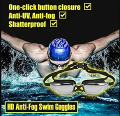 Mandotos ClearView HD Swim Goggles With HD Clarity Comfort Fit Adjustable Straps