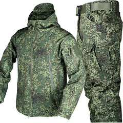 Outdoor Shark Skin Thermal Suit Special Forces Camouflage Brushed Thickened Jacket