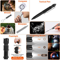 125-in-1 Survival Kit, Professional Gear for Camping, Hiking, Emergency SOS