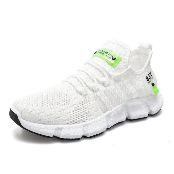 Men's Breathable Mesh Sports Shoes with Flying Weave Upper