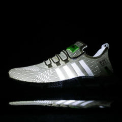 Men's Breathable Mesh Sports Shoes with Flying Weave Upper