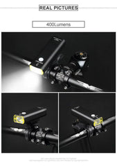 GACIRON 400-1800 Lumens Bicycle Front Light USB Rechargeable Cycling Headlight Flashlight MTB Road Bike Waterproof LED Head Lamp