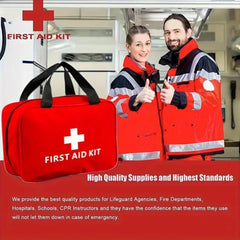 173pcs First Aid Kit: Portable Bag: Portable Bag For Outdoor Hunting, Hiking, Camping And More - Including Emergency Supplies!