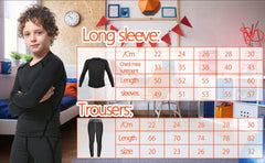 Muzikin Kids Thermal Underwear Set Fleece-Lined