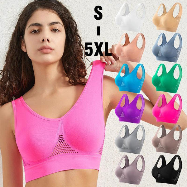 Plus Size Women's Push-Up Sports Bra - Perfect for Running & Yoga