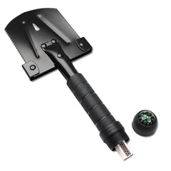 Compact Multi-Function Survival Shovel | Folding Tool with Compass & Survival Kit