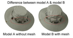 Summer Men Bucket Hat Outdoor UV Protection Wide Brim Panama Safari