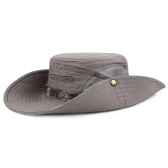 Summer Men Bucket Hat Outdoor UV Protection Wide Brim Panama Safari