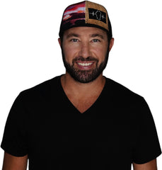 Tahoe Hat - Baseball Hat Fit - Cork Hybrid - Summer Sunset - Trucker Mesh